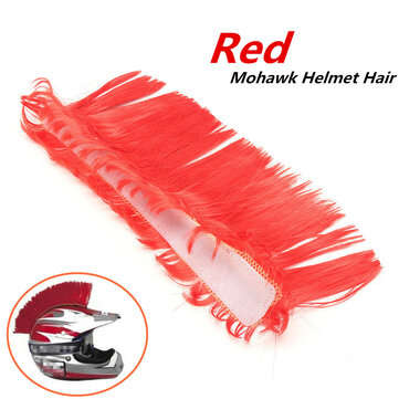 Helmet Mohawk Hair Punk Hair For Motorcycle Helmets Ski Snowboard Paintball Race (COLOR.: RED)