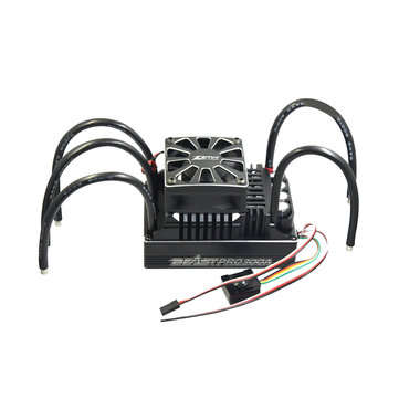 ZTW Beast Pro 300A Full Waterproof ESC 6-12S Lipo W/ Double Fan for 1/5 Truck RC Car Parts
