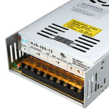 LCD 12V 30A 360W 110/220V Regulated Switch Power Supply LED Strip Monitor Switching Power Supply