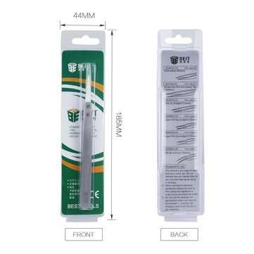 BEST BST-72-MZ Anti-acid Ceramic Tipped Stainless Steel Tweezer Fine Pointed Tips With Heat Resistan