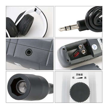 DUOYI DY26A Ultrasonic Leak Detector Tool Gas Water Leak Pressure Vacuum Probes Ultrasonic Transmitt