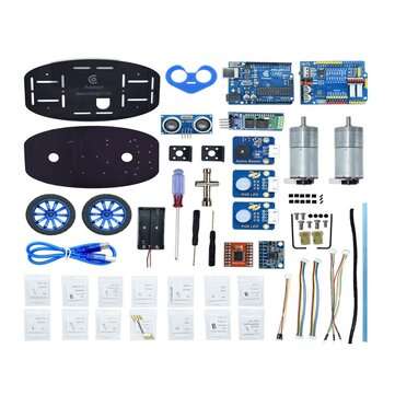 Adeept 2-Wheel Self-Balancing Upright Car Robot Kit for UNO R3 MPU6050 Accelerometer Gyroscope Sen