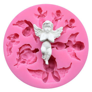 Food Grade Silicone Cake Mold DIY Chocalate Cookies Ice Tray Baking Tool Special Angel Shape