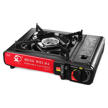 2900W Portable Camping Gas Burner Butane Cooking Stove Wind Shield Outdoor Picnic BBQ Cooker