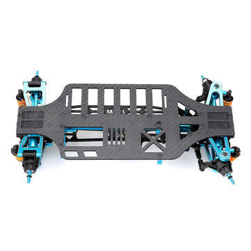 1/10 Aluminium Alloy Metal Carbon Fiber Chassis Kit Rc Car Frame Parts