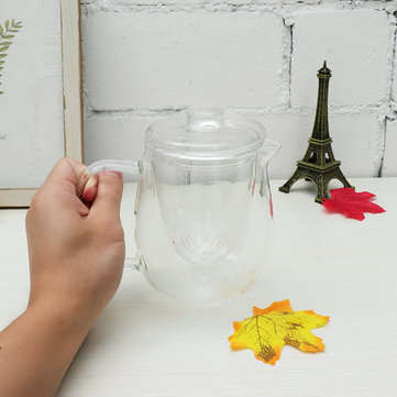 500ml Glass Teapot Infuser Filter Herbal Tea Pot Leaf Strainer Kettle