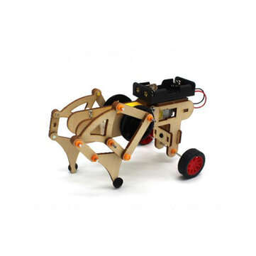 DIY STEAM RC Robot Walking Wooden Assembled Robot Toy Kit