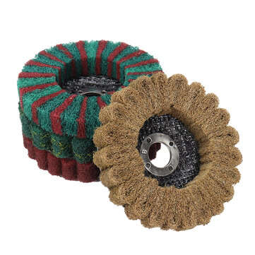 8Pcs 4 Inch Pattern Fiber Disc Polishing Grinding Wheel Scouring Pad Buffing Wheel for Angle Grinder