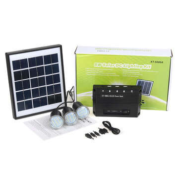 4W 7.5V Solar Lighting System Solar Power System DC LED Lights Outdoor Stall Lighting