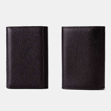 Men Genuine Leather Organ Shape Multi-card Slots License Case Card Holder Wallet (COLOR: COFFEE)