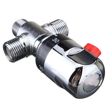 22mm Hot Cold Water Thermostatic Mixing Valve 3 Way Adjust Temperature Control Valve