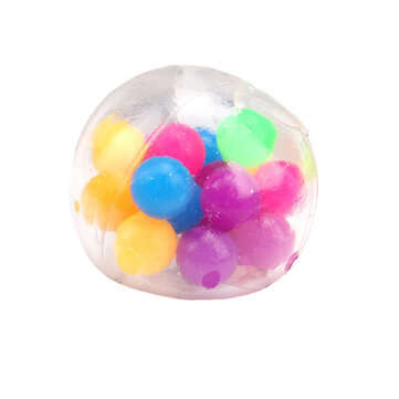 Stress Relief DNA Squeeze Balls Rainbow Stress Ball Clear Silicone Sensory Squeeze Balls for Stress-