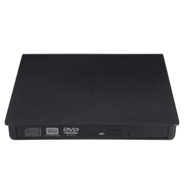 Portable USB 3.0 Black External DVD-RW Max.24X High-speed Data Transmission for Win XP Win 7 Win 8 W