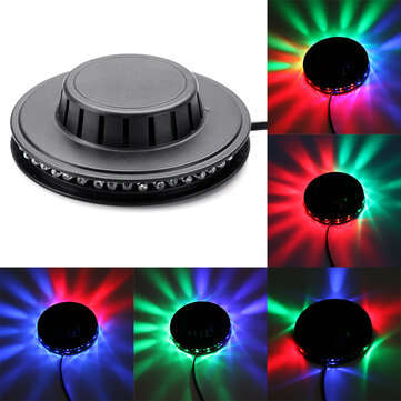 Mini 48LED 5W RGB Sunflower Laser Projector Lighting Disco Stage L... (COLOR.: BLACK | PLUG: EUPLUG)