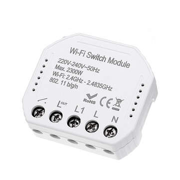 MoesHouse WIFI Smart Light Switch Diy Breaker Module Smart Life/Tuya APP Remote Control Works With A