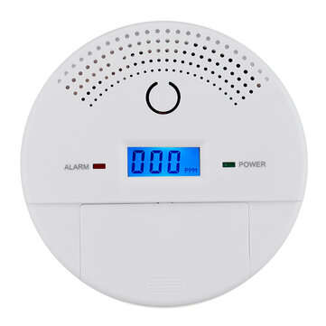 2 IN 1 Carbon Monoxide Smoke Alarm Sensor Toxic Gas Leak Detection Alarm