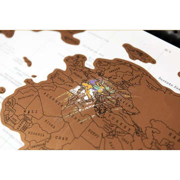 Paper Traveling Scratch Map World Edition Convenient Marking Toys Gift