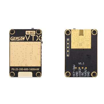 GEPRC RAD VTX 5.8GHz 1.6W PIT mode/25mW/200mW/600mW/1600mW  FPV Long Range Transmitter Support OSD 3