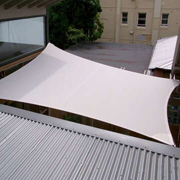 2.4M/8ft Square Sun Shade Sail UV Water Resistant Canopy Patio Garden Tent Awning