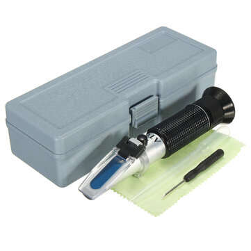 0~20% Handheld Brix & Beer Wine Sugar Fruit Wort Refractometer Test Tester