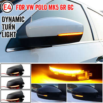 For Volkswagen VW MK5 6R 6C 2009 - 2016 2017 LED Dynamic Turn Signal Light Flasher Flowing Water Bli