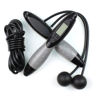3M Jump Ropes With LCD Electronic Counting Skip Rope Outdoor Fitness Equipment... (COLOR: BLACKGREY)
