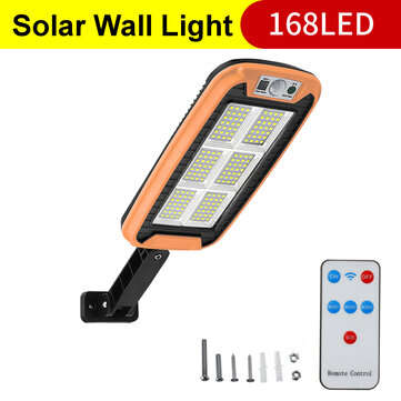 COB LED Solar Street Wall Light PIR Motion Sensor Dimmable Lamp Outdoor Garden (TYPE: TYPEA)