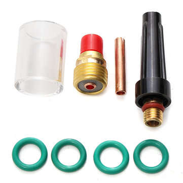 8Pcs Welding Torch Gas Lens Glass Cup Kit For TIG WP-9/20/25 Series 1/8inch