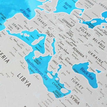 Travel World Scratch Map Ocean Scratch Off Foil Layer Coating World Deluxe Scratch Map 59.4x82.5CM