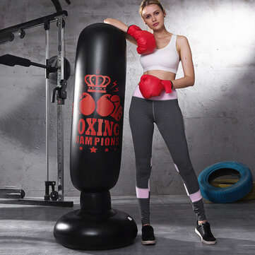 1.6M Free Standing Inflatable Boxing Punch Bag Boxing Kick Training Home Gym Fitness Tools For Adult