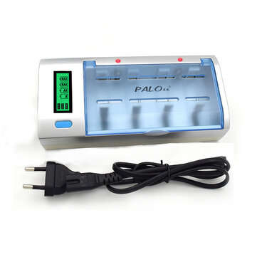 Palo 906W 4 Slots LCD Display Battery Charger For Nimh Nicd AA/AAA/SC/C/D/9V Rechargea... (MODEL: B)