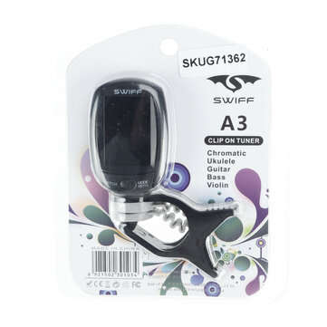 SWIFF A3-CS Rotatable Clip-on Tuner LCD Colorful Display Supports Vibration & Microphone Tuning for
