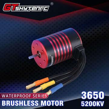 GTSKYTENRC 3650 3600/5200KV Brushless Waterproof Motor for 1/8 1/10 RC Car Truck Parts (KV: 5200KV)