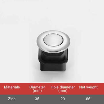Hidden Door Handles Spring Drawer Pulls Knob Cabinet Handles Knobs Embedded Furnit... (SHAPE: ROUND)