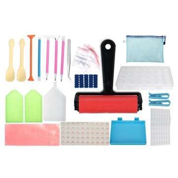 55Pcs Diamond Painting Tool Set 3D 5D Diamond Painting Accessories Kit Embroidery Cross Stitch DIY C