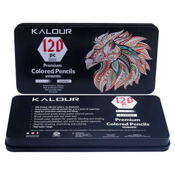 KALOUR 120 Color Pencil Set Professional Smooth Oil Color Drawing Pencil Kit Rich Pigment for Adult