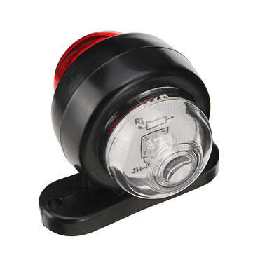 Double LED Side Marker Light Red & White Dual Color IP65 10-30V For Truckc Trailer Caravan Van