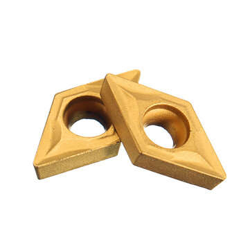 Drillpro 10pcs DCMT070204 Carbide Insert DCMT 0702 Cutter For for SDNCN Turning Tool Holder