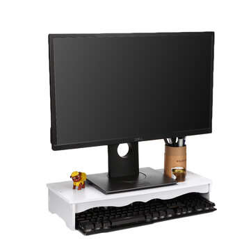 PVC Monitor LED LCD Computer Stand Moisture Proof Riser Desktop Holder File Storage Drawer Monitor H