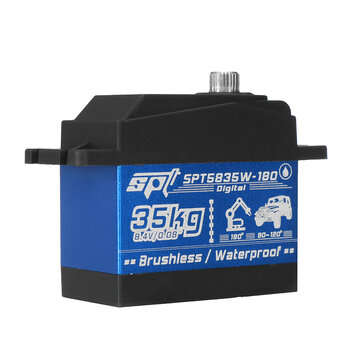SPT Servo SPT5835W-180 35KG Large Torque Brushless Motor Metal Gear Waterproof Digital Servo for 1:8