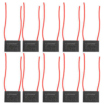 10pcs CBB61 450V 10uf Starting Capacitance AC Fan Capacitor CBB Motor Run Capacitor 450V 10F