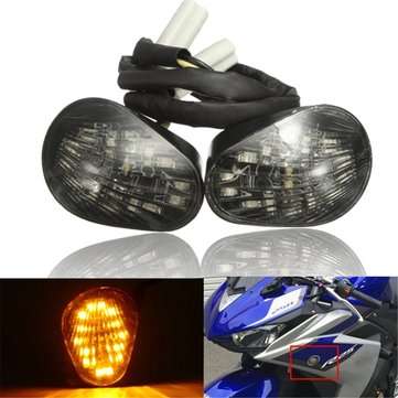 Smoke LED Turn Signal Indicator Light Lamp Flush Mount For Yamaha YZF R1 R6 R6S