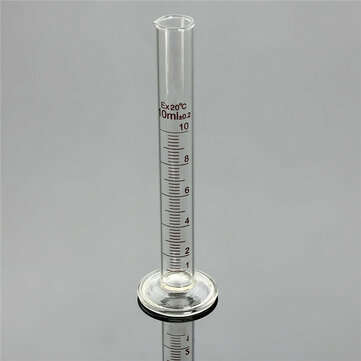 10ml Glass Graduated Measuring Cylinder Tube With Round Base And Spout