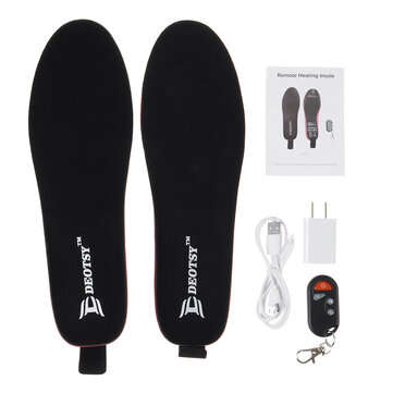 Electric Heating Insoles Warm Socks Feet Heater USB Foot Winter Warmer Pads (SIZE: M)