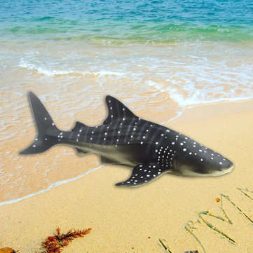 28cm Realistic Whale Shark Sea Animal Figure Solid Plastic Ocean Toy Diecast Model