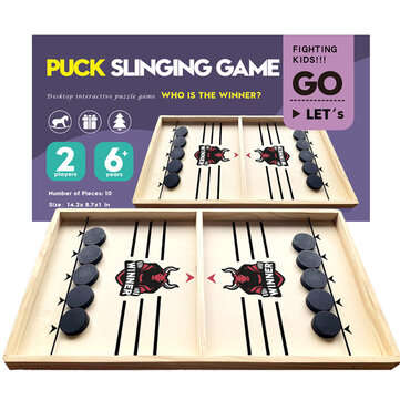 Table Hockey Game Win Board Family Parent-child Interactive Toy Fast Sling Puck Board G... (SIZE: L)