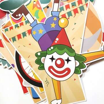 37Pcs Happy Birthday Balloon Set Circus Theme Animal Shape Ballon Set Children Birthday Party Indoor