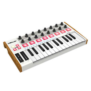 Worlde Professional 25-Key MIDI Keyboard Controller USB MIDI Drum Pad and Ultra-Portable Mini MIDI C