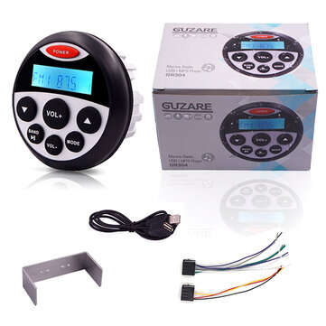 Waterproof Marine Radio Stereo bluetooth Audio Car MP3 Player Speaker Auto Media FM AM Receiver for