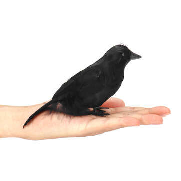 1pcs Halloween Black Crows Birds Decor Artificial Realistic Woodland Hlloween Decorations for Garden